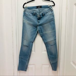 Hollister Jeans, New but no tags. Light Blue, Ripped Size 13, 31. High Waist